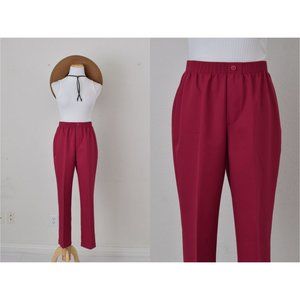 Vintage‎ 80s Cranberry Bendover Pull on Pants size 10P | 29-32 waist